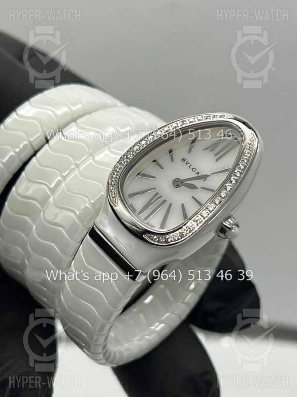 Товар Bvlgari Serpenti Spiga 35mm White Ceramic Steel Фото 9 - Bvlgari Serpenti Spiga 35mm White Ceramic Steel