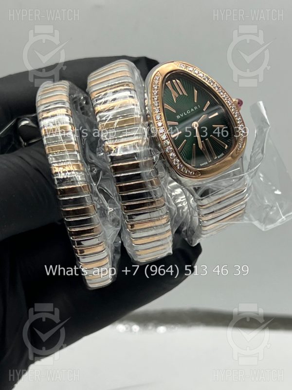 Фото 17 - Bvlgari Serpenti Tubogas 35mm 102791 Green