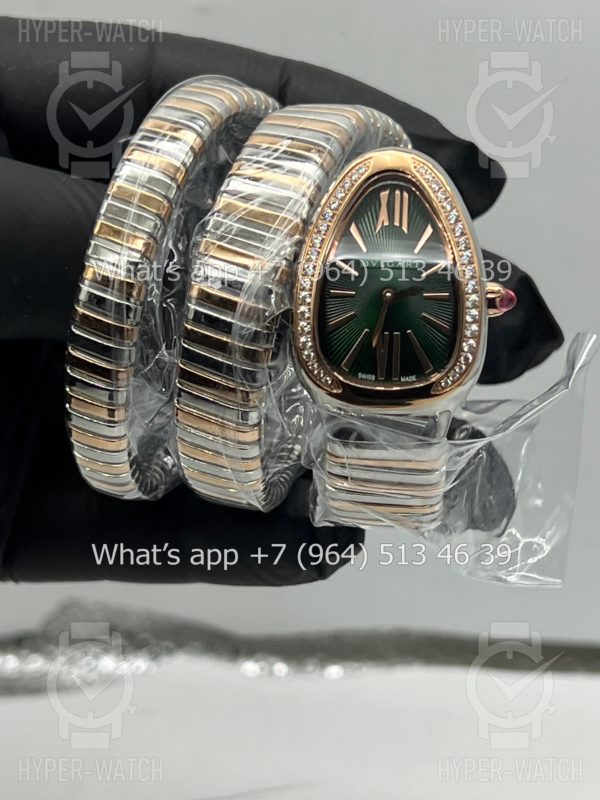 Фото 18 - Bvlgari Serpenti Tubogas 35mm 102791 Green