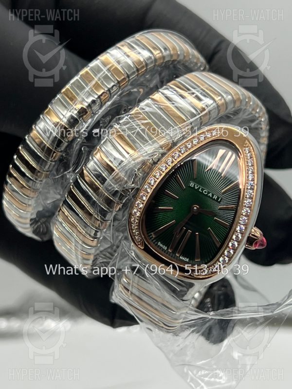 Фото 20 - Bvlgari Serpenti Tubogas 35mm 102791 Green