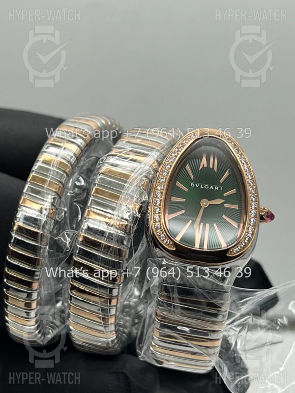 Фото 21 - Bvlgari Serpenti Tubogas 35mm 102791 Green