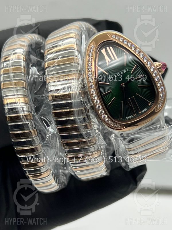 Фото 23 - Bvlgari Serpenti Tubogas 35mm 102791 Green