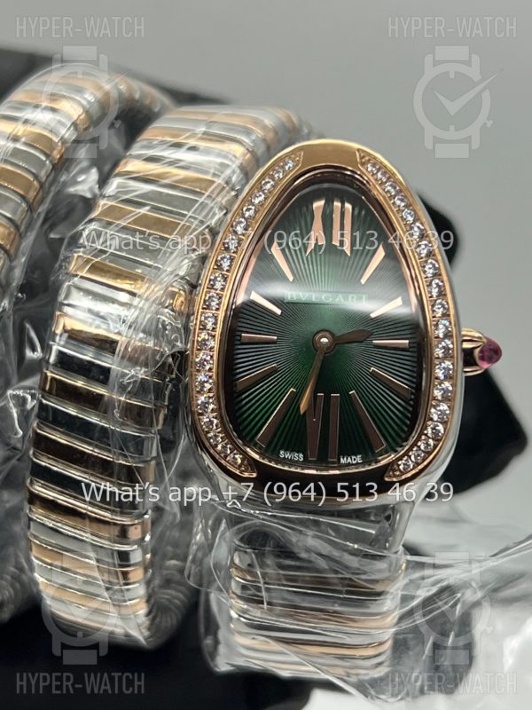 Фото 24 - Bvlgari Serpenti Tubogas 35mm 102791 Green