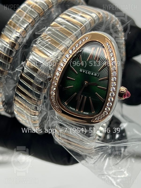 Фото 25 - Bvlgari Serpenti Tubogas 35mm 102791 Green