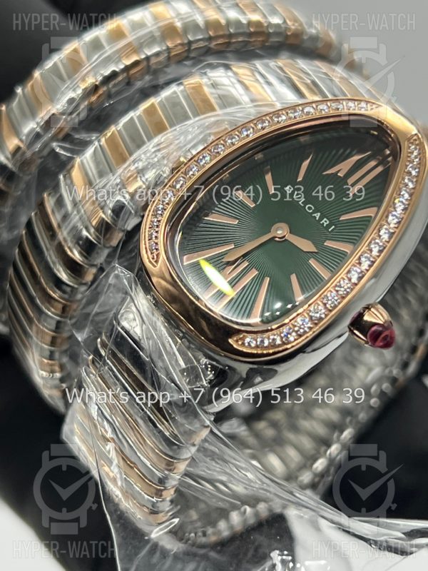 Фото 26 - Bvlgari Serpenti Tubogas 35mm 102791 Green