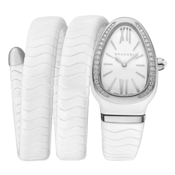 Товар Bvlgari Serpenti Spiga 35mm White Ceramic Steel Фото 1 - Bvlgari Serpenti Spiga 35mm White Ceramic Steel