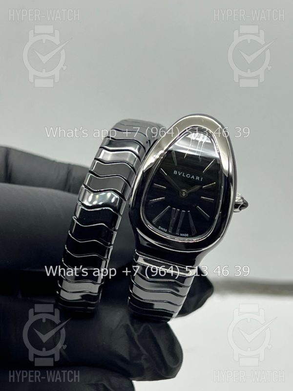 Фото 2 - Bvlgari Serpenti Spiga 35mm Ceramic Black Steel