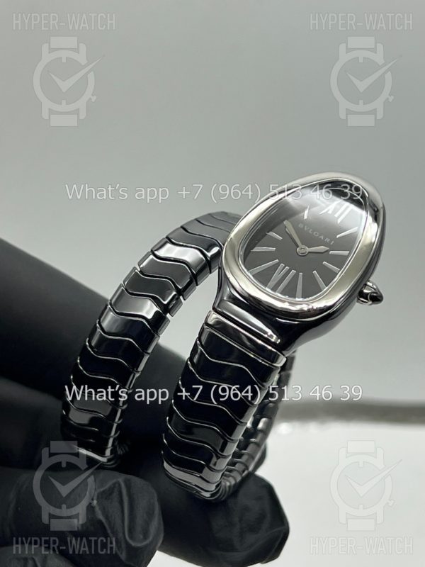 Фото 3 - Bvlgari Serpenti Spiga 35mm Ceramic Black Steel