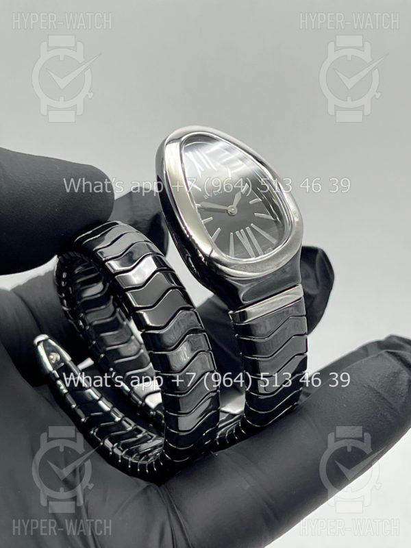 Фото 4 - Bvlgari Serpenti Spiga 35mm Ceramic Black Steel