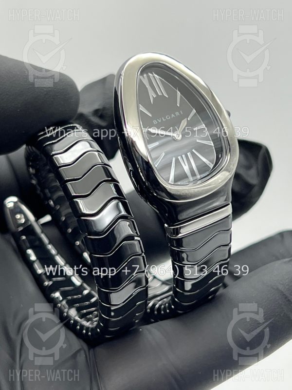 Фото 5 - Bvlgari Serpenti Spiga 35mm Ceramic Black Steel