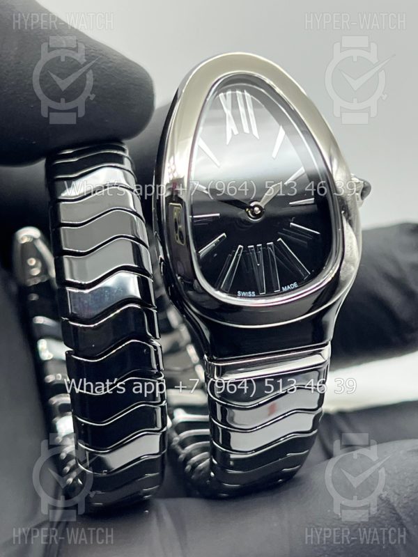 Фото 6 - Bvlgari Serpenti Spiga 35mm Ceramic Black Steel