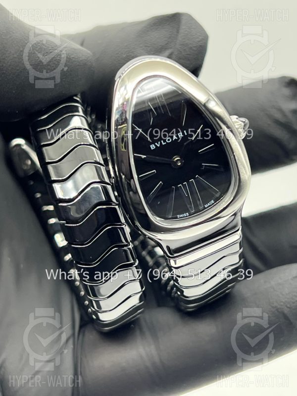 Фото 9 - Bvlgari Serpenti Spiga 35mm Ceramic Black Steel