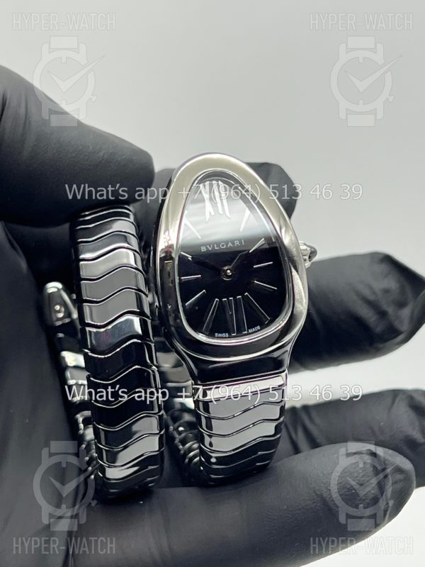 Фото 10 - Bvlgari Serpenti Spiga 35mm Ceramic Black Steel