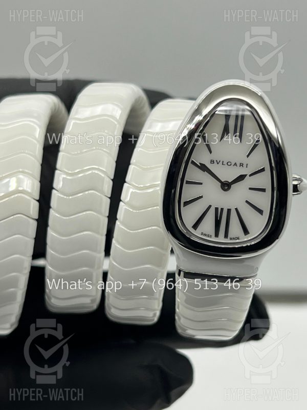Товар Bvlgari Serpenti Spiga 35mm Ceramic White Steel Фото 3 - Bvlgari Serpenti Spiga 35mm Ceramic White Steel