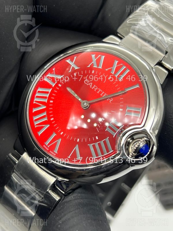 Фото 7 - Cartier Ballon Bleu de Cartier 36mm Red Steel
