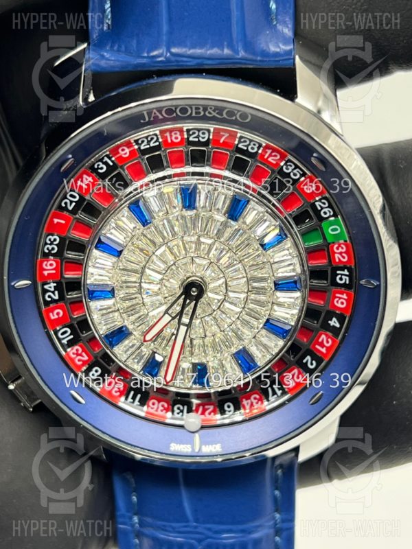 Товар Jacob & Co Casino 44mm CA100.40.AB Blue Steel Фото 4 - Jacob & Co Casino 44mm CA100.40.AB Blue Steel
