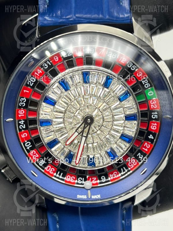 Товар Jacob & Co Casino 44mm CA100.40.AB Blue Steel Фото 5 - Jacob & Co Casino 44mm CA100.40.AB Blue Steel