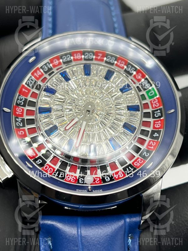 Товар Jacob & Co Casino 44mm CA100.40.AB Blue Steel Фото 6 - Jacob & Co Casino 44mm CA100.40.AB Blue Steel