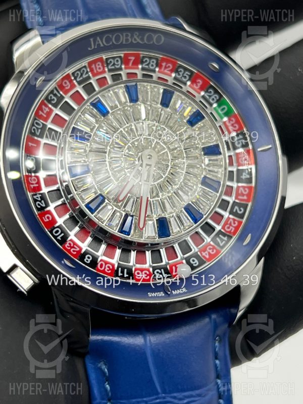 Товар Jacob & Co Casino 44mm CA100.40.AB Blue Steel Фото 7 - Jacob & Co Casino 44mm CA100.40.AB Blue Steel