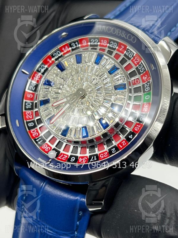 Товар Jacob & Co Casino 44mm CA100.40.AB Blue Steel Фото 8 - Jacob & Co Casino 44mm CA100.40.AB Blue Steel