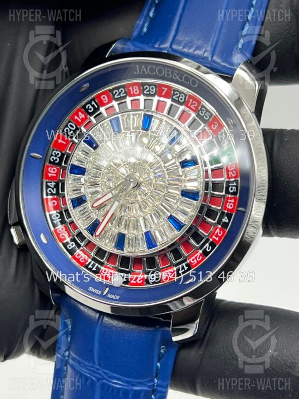 Товар Jacob & Co Casino 44mm CA100.40.AB Blue Steel Фото 9 - Jacob & Co Casino 44mm CA100.40.AB Blue Steel