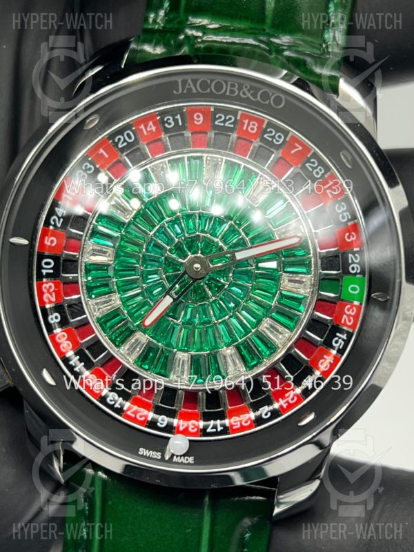 Фото 3 - Jacob & Co Casino 44mm CA100.40.AB Green Steel