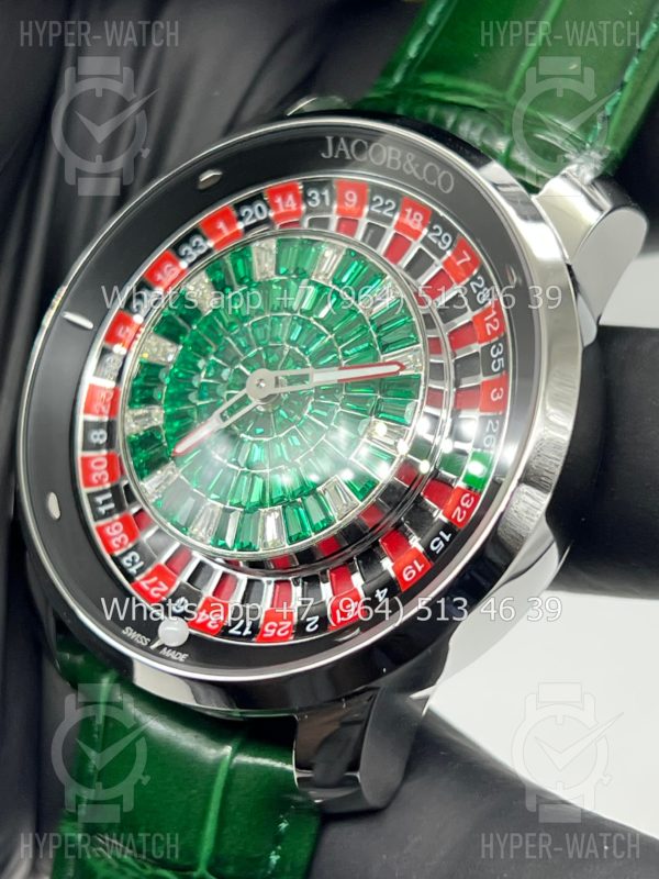 Фото 4 - Jacob & Co Casino 44mm CA100.40.AB Green Steel