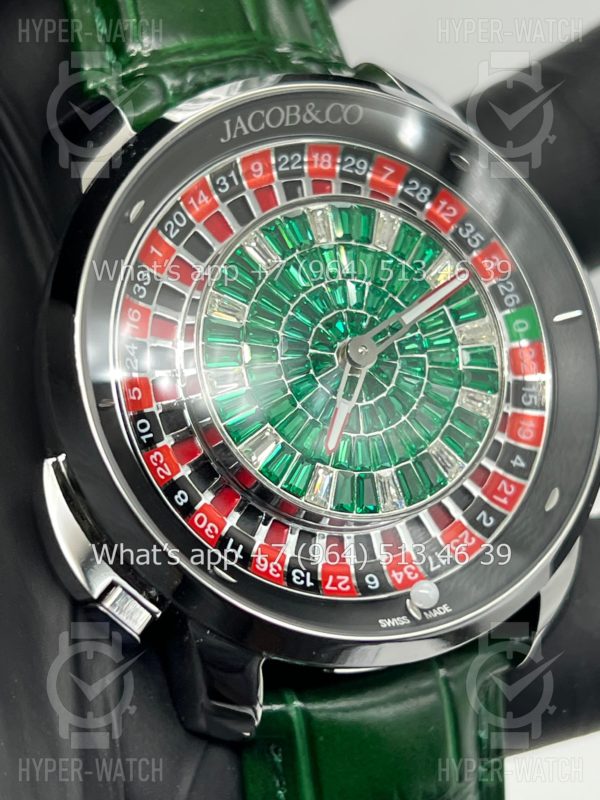 Фото 5 - Jacob & Co Casino 44mm CA100.40.AB Green Steel