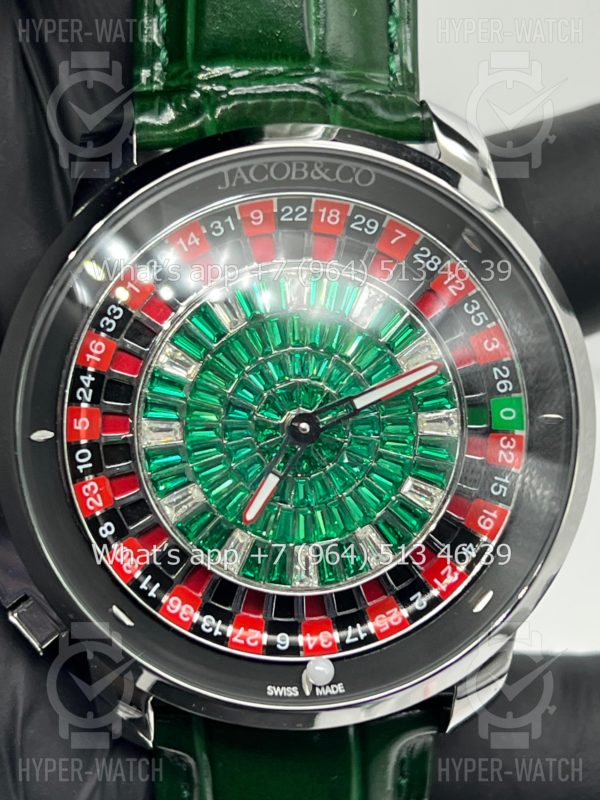 Фото 6 - Jacob & Co Casino 44mm CA100.40.AB Green Steel