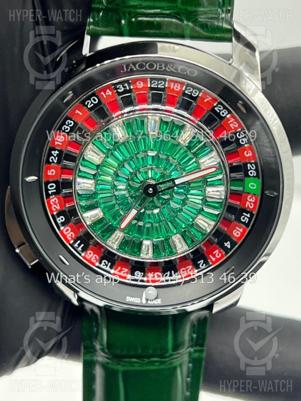Фото 7 - Jacob & Co Casino 44mm CA100.40.AB Green Steel