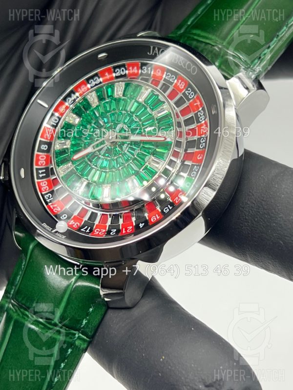Фото 9 - Jacob & Co Casino 44mm CA100.40.AB Green Steel