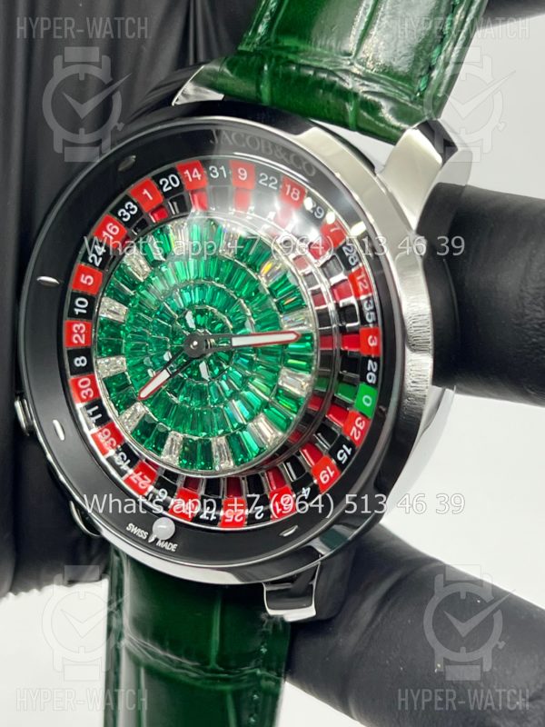 Фото 10 - Jacob & Co Casino 44mm CA100.40.AB Green Steel