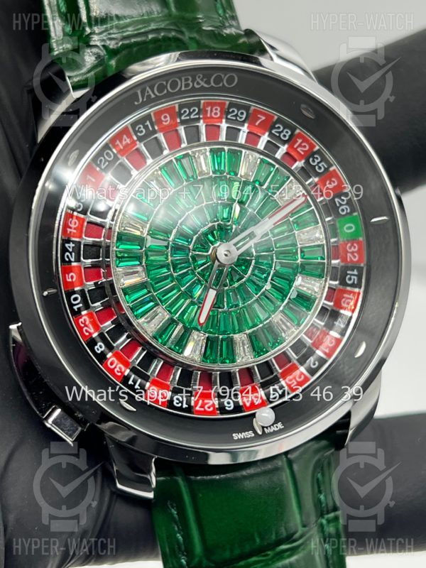 Фото 11 - Jacob & Co Casino 44mm CA100.40.AB Green Steel