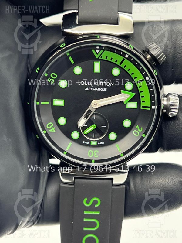Товар Louis Vuitton Tambour Diver 44mm Green Фото 2 - Louis Vuitton Tambour Diver 44mm Green