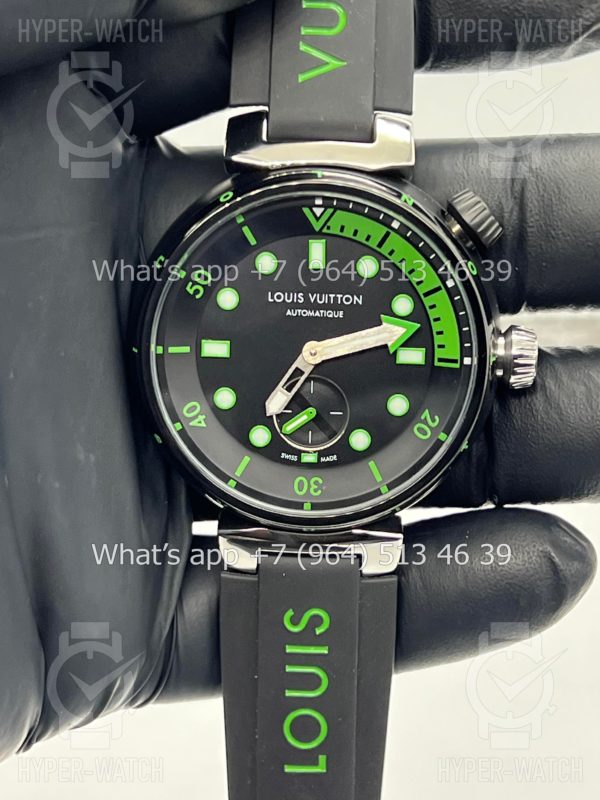 Товар Louis Vuitton Tambour Diver 44mm Green Фото 5 - Louis Vuitton Tambour Diver 44mm Green