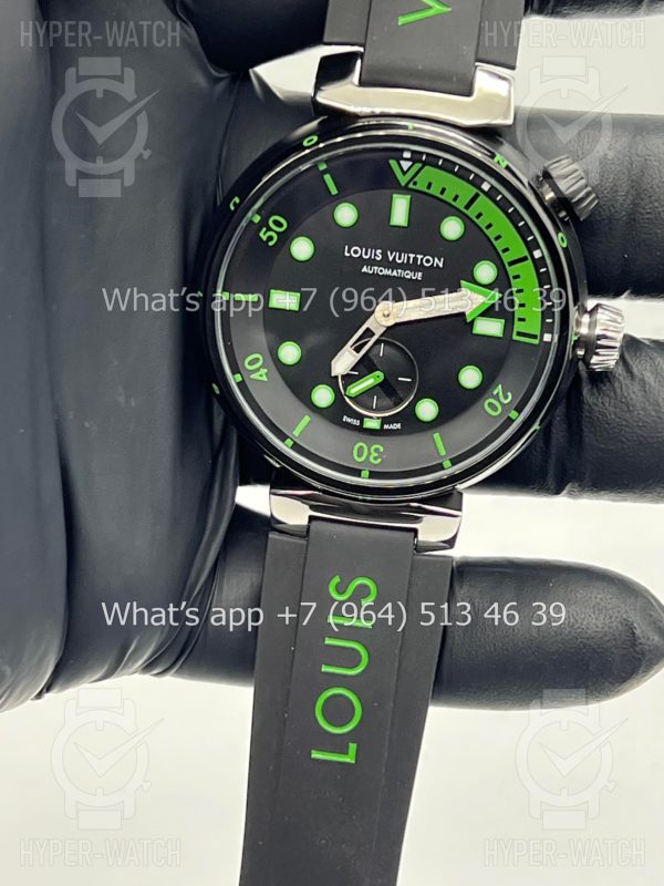 Товар Louis Vuitton Tambour Diver 44mm Green Фото 6 - Louis Vuitton Tambour Diver 44mm Green