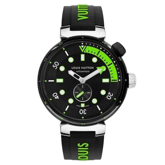 Товар Louis Vuitton Tambour Diver 44mm Green Фото 1 - Louis Vuitton Tambour Diver 44mm Green