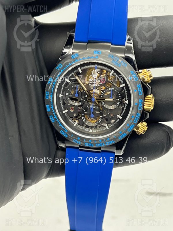 Товар Rolex Cosmograph Daytona 40mm Blaken Skeleton Blue Art 10625 Фото 9 - Rolex Cosmograph Daytona 40mm Blaken Skeleton Blue Art 10625