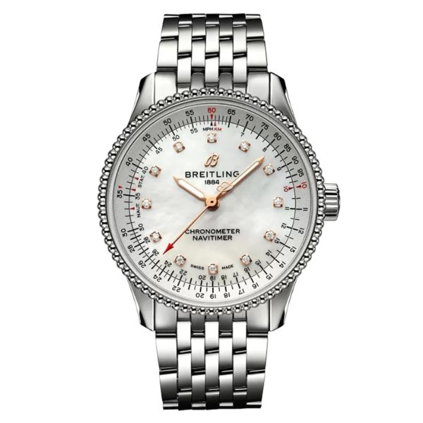 Товар Breitling Navitimer 35mm A17395211A1A1 Pearl Фото 1 - Breitling Navitimer 35mm A17395211A1A1 Pearl