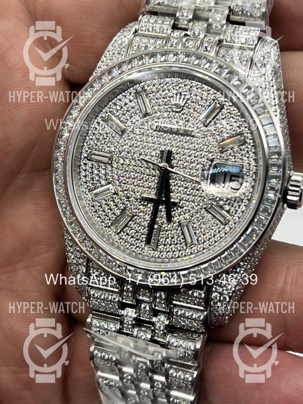 Фото 10 - Rolex DateJust 41mm 126300 Custom Diamonds Steel Art 11314