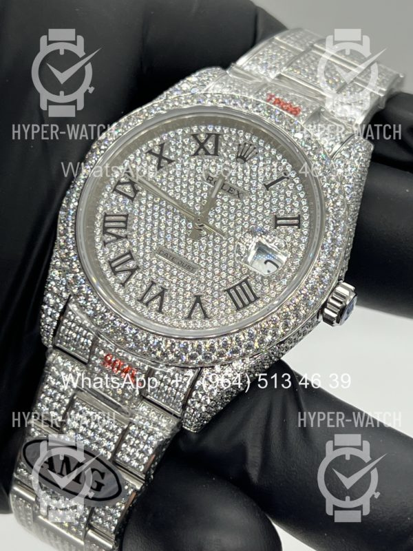Товар Rolex Datejust 41mm 126334 Full Pave Steel Art 11487 Фото 8 - Rolex Datejust 41mm 126334 Full Pave Steel Art 11487