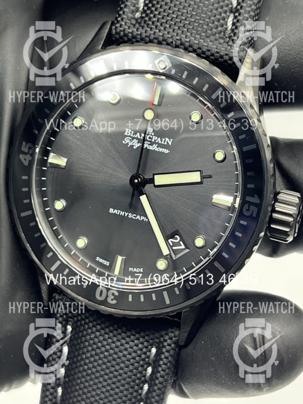 Товар Blancpain Fifty Fathoms Bathyscaphe 43mm 5000 0130 B52A Black Фото 4 - Blancpain Fifty Fathoms Bathyscaphe 43mm 5000 0130 B52A Black