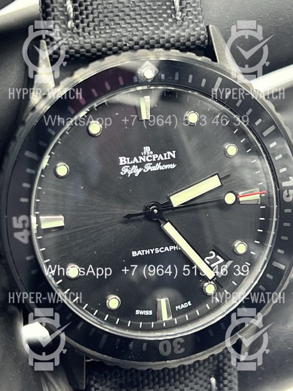 Товар Blancpain Fifty Fathoms Bathyscaphe 43mm 5000 0130 B52A Black Фото 7 - Blancpain Fifty Fathoms Bathyscaphe 43mm 5000 0130 B52A Black