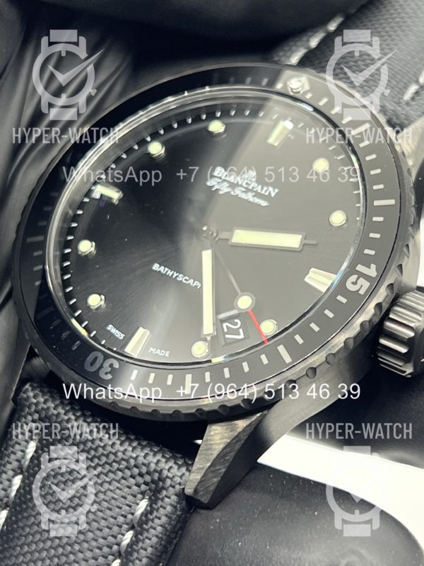 Товар Blancpain Fifty Fathoms Bathyscaphe 43mm 5000 0130 B52A Black Фото 10 - Blancpain Fifty Fathoms Bathyscaphe 43mm 5000 0130 B52A Black