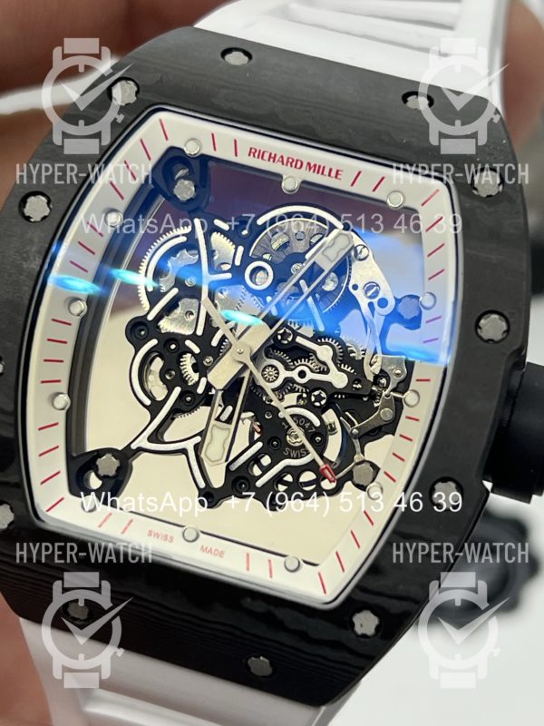 Фото 11 - Richard Mille RM 055 Carbon Black White Art 11982