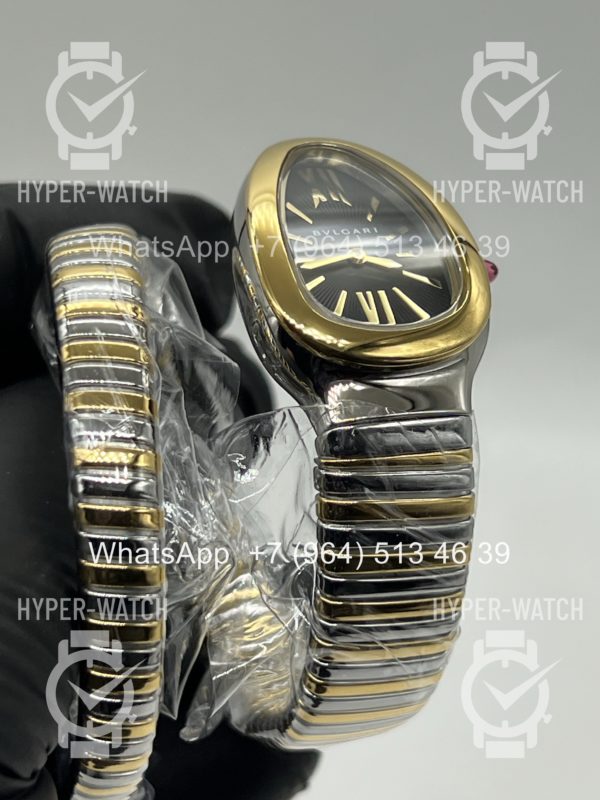 Фото 10 - Bvlgari Serpenti Tubogas 35mm Steel Black Art 11749